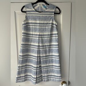 J. McLaughlin Blue & White Striped A-Line Dress • Size XS